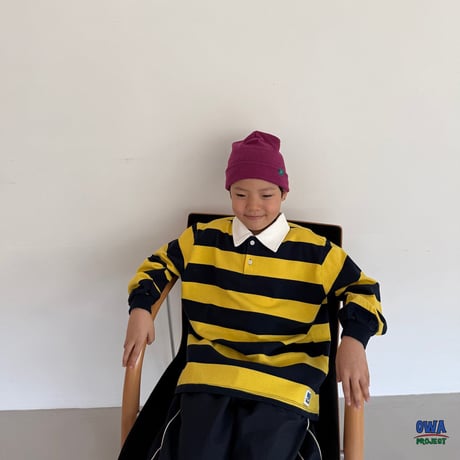 owa/15. rugby collar T-shirt S-XL