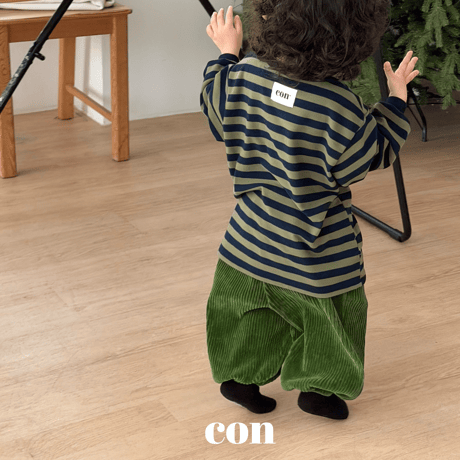 con_/20. puding stripe boxy T-shirt 1(66-77CM)-4(97-107CM)