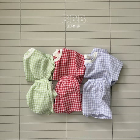 bellabambina/61. ( plan ) check two color set XS-XL
