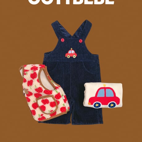 oottbebe/39. apple bear dumble ( dumble fleece vest XS(0-1Y)-XL(4-5Y)