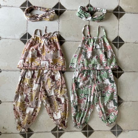 oren/41. maru string sleeveless updown set S-XL