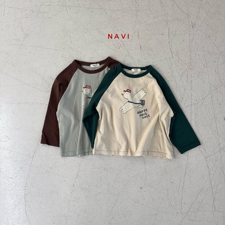 navi/53. post raglan T-shirt 2XL-JL
