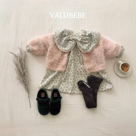valubebe/42. color flower corduroy one-piece 6M-S