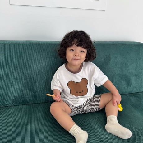 bayvely/15. rabbit bear half t T-shirt XS-XL