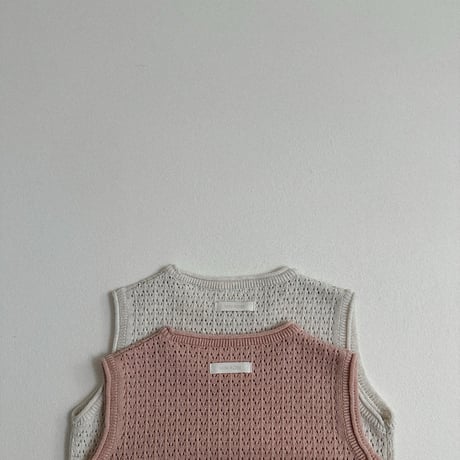 minirobe/42. eyelet knit vest  S-XL