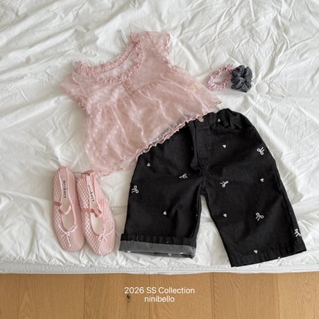 ninibello/121. ribbon sugar denim pants XS-XL