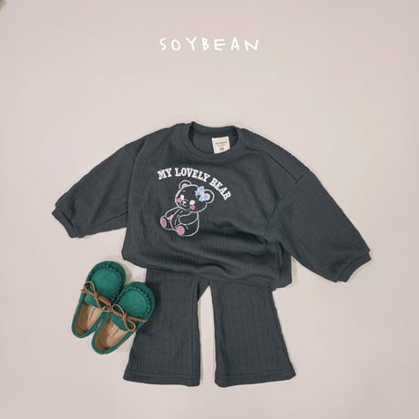soybean/95. bear knit updown set XS-XL