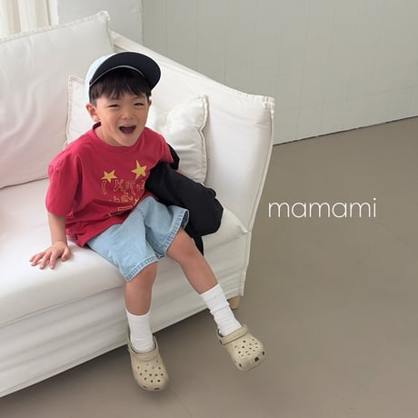 mamami/97. blue fit short P denim JS-JL