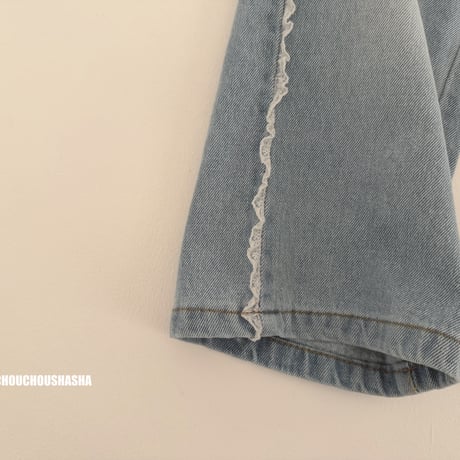 chouchoushasha/10. Lace denim pants XS-XL