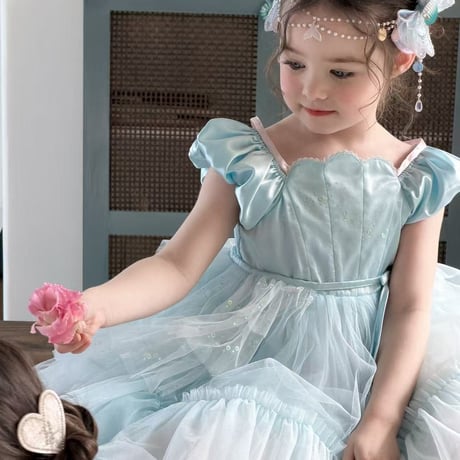 aiai/56. blue ferry tutu ( hairpin set ) one-piece 90-130