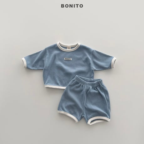 bonito/127. knit waffle set 6M-18M