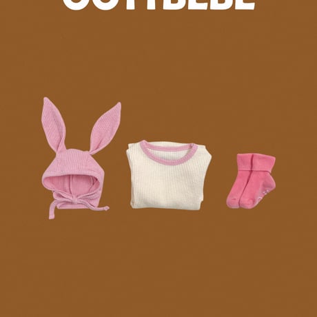 oottbebe/41. cellup pie suit bonnet ( bebe style set S(0-6M)-M(6-12M)