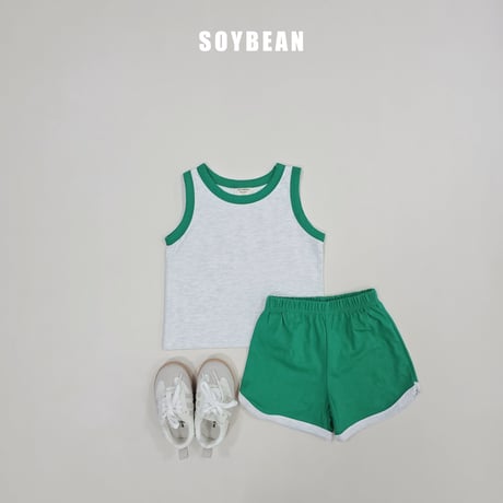 soybean/193. plan ) sleeveless macaron updown set XS-XL
