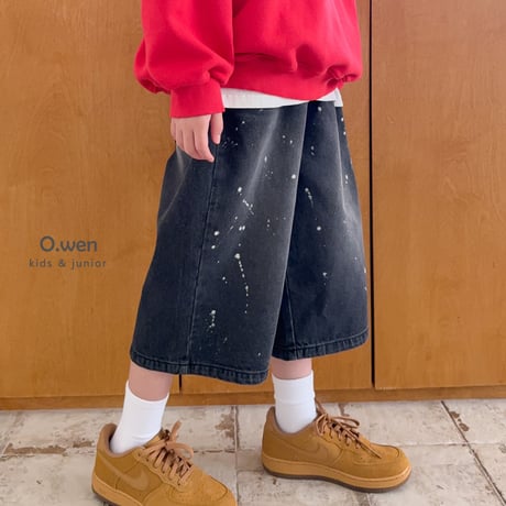 owen/27. painting bermuda denim pants S-XL