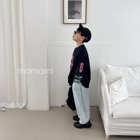 mamami/18. 3 star line T-shirt XS-XL