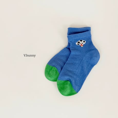 vbunny/89. green dog socks set M(130-150)-XL(180-210)