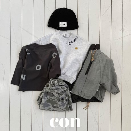 con/15. uni corn man-to-man XXS-M