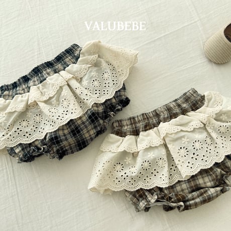 valubebe/17. check lace bloomer 6M-18M