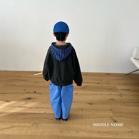 middlename/23. ss two color hood T-shirt JS-JM