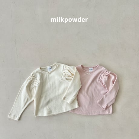 milkpowder/24. shirring T-shirt 13-15