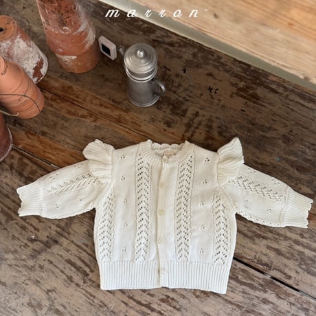 marron/45. airin knit cardigan XS-L