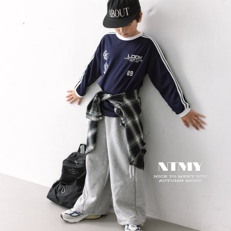 nicetomeetyou/57. ( jersey )89 line T-shirt S-XL