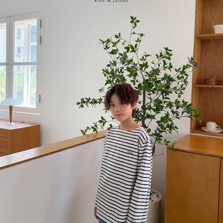 owen/54. boat neck stripe T-shirt JS-JXL