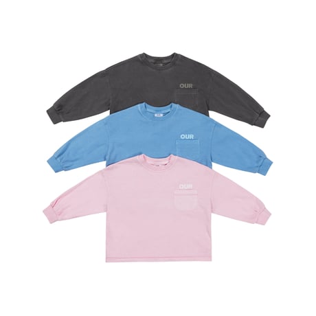 our/13. after printing logo pocket T-shirt S-XL