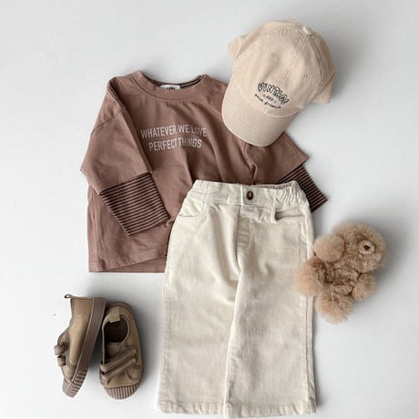 onu/2. lettering half t T-shirt BABY(12M)-XL(6-7Y)