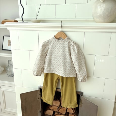 ohho/17. soft corduroy fril pants S-2XL