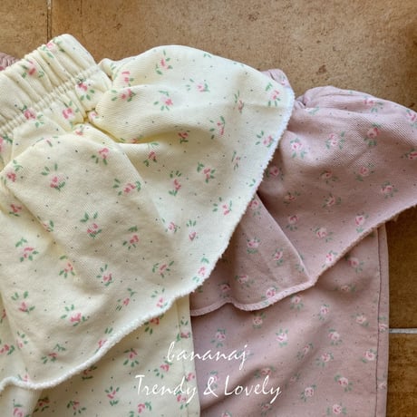 bananaj/46. rozi flower pants XS-JS