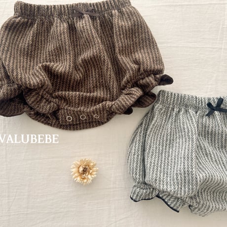 valubebe/54. herringbon fril pumpkin pants 6M-18M