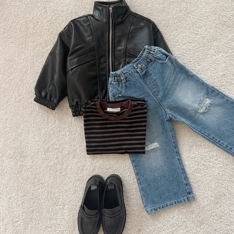 fromi/78. High Neck Leather Jacket? JS-JL