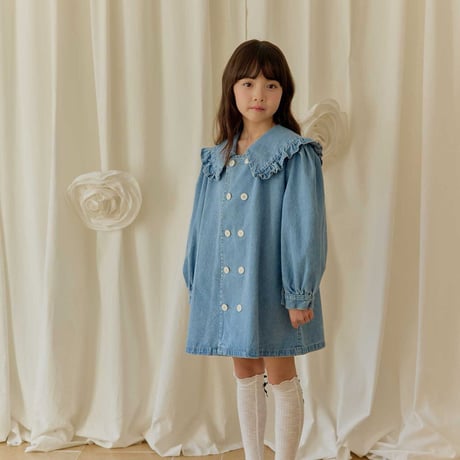 melikey/102. denim sera double one-piece XS-XL