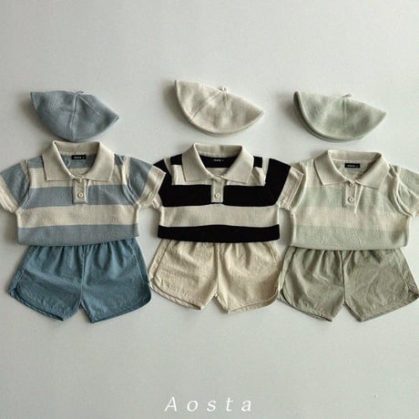 aosta/22. Knit Collar T S(1-2Y)-L(3-5Y)