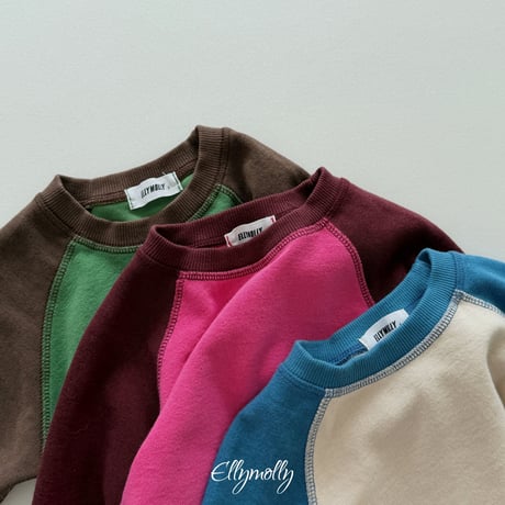 ellymolly/118. raon two color ragran T-shirt 3-11