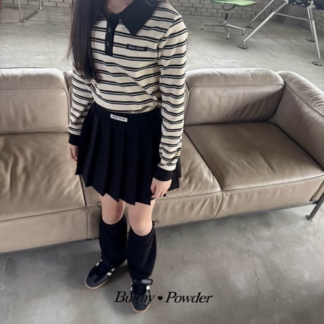 bunnypowder/79. high collar T-shirt S-XL