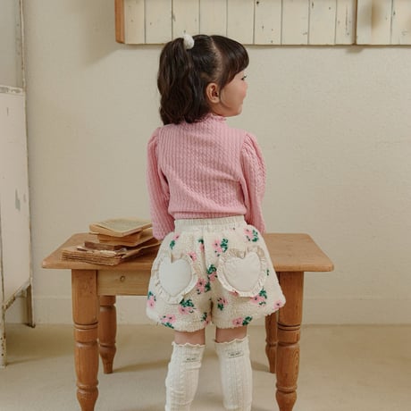 melikey/84. heart flower half pants JS-JM