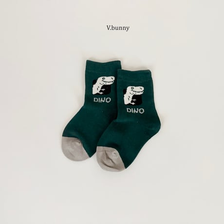 vbunny/50. dino socks set M(130-150)-XL(180-210)