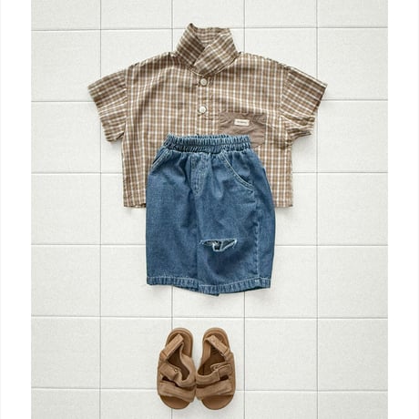 onu/41. summer check shirt XS-XL
