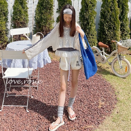 loverosie/144. running tape shorts  L-XL