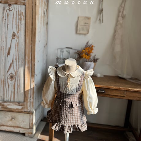 marron/35. heart blouse XS-L