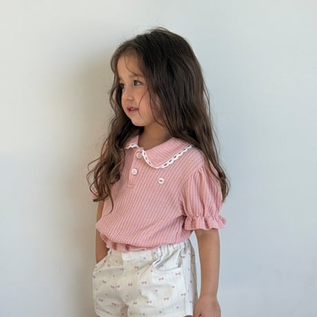 ellymolly/92. Rie puff collar T-shirt 5-11