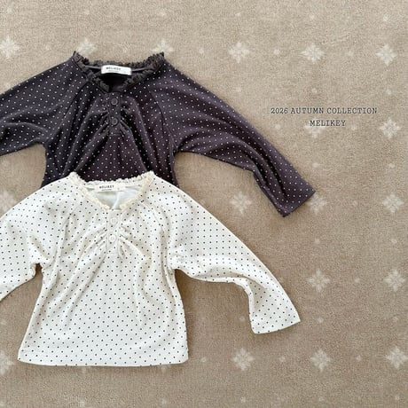 melikey/8. dot shirring T-shirt JS-JM