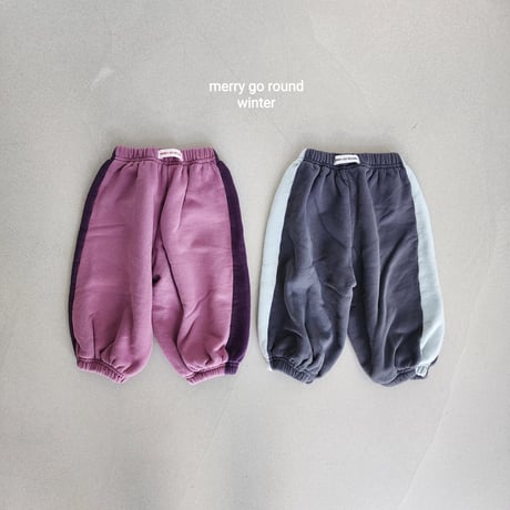 merrygoround/2. two color jogger pants XS-2XL