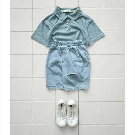 onu/32. dot collar half t T-shirt XS-XL