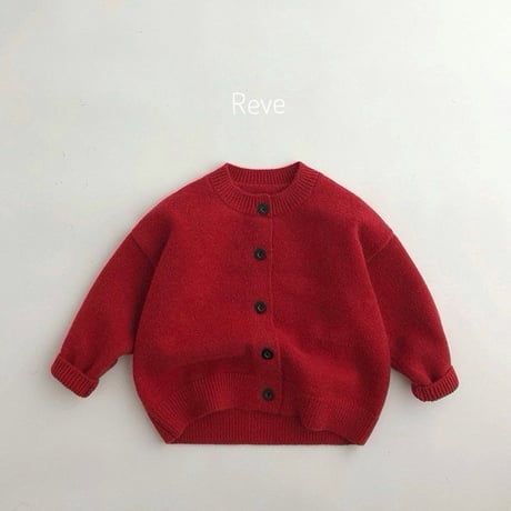 reve/16. red knit cardigan S-2XL