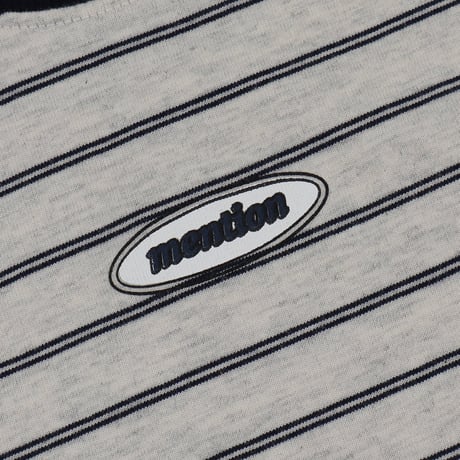 owen/80. mention stripe half t T-shirt JS-JXL