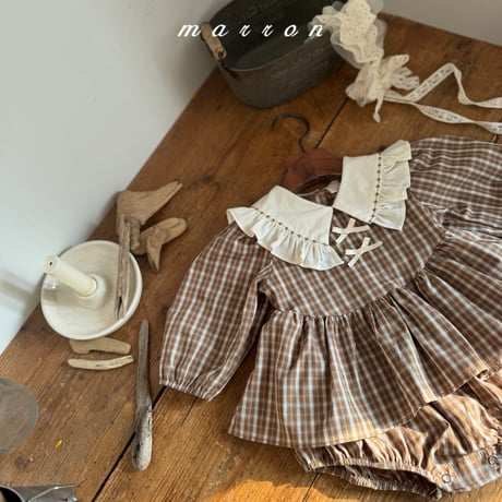 marron/52. check suit 6M-18M