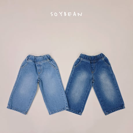 soybean/162. wide brush denim pants JS-JM
